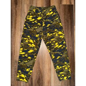 Fabletics Yellow and Blue Camo Track Pants